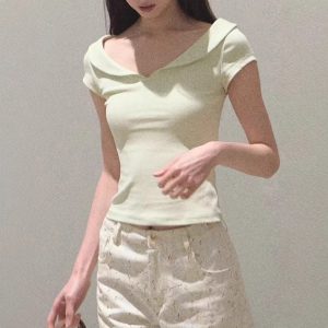 / "The Path of the Bird" Gypsum cotton-sensing antibacterial design-sensing doll lapel short-sleeved shirt