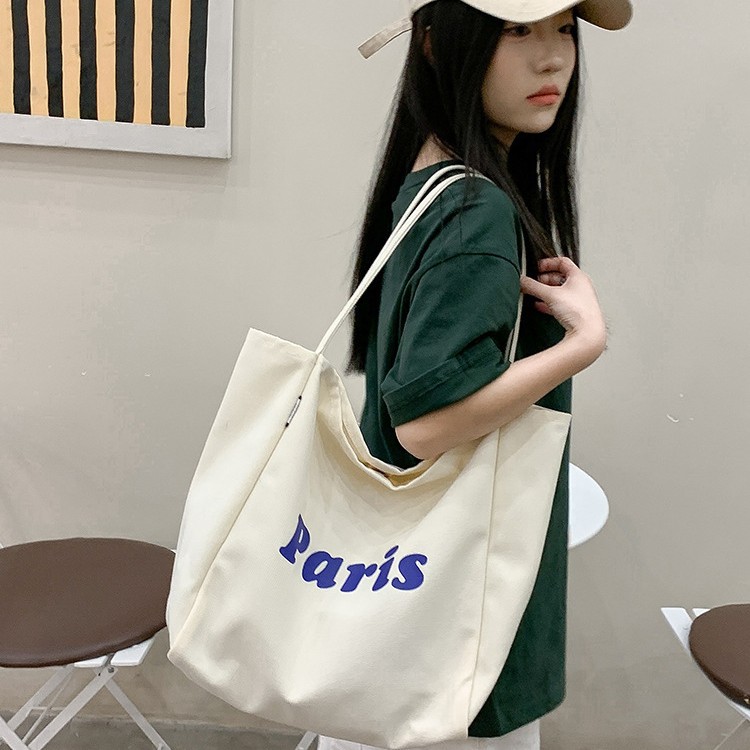 Large capacity canvas bag versatile one-shoulder tote bag